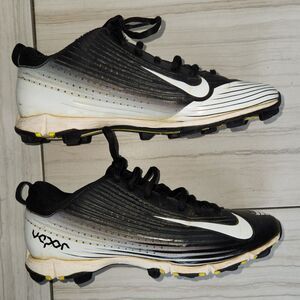 Nike Vapor Men's Baseball Cleats Black & White Fast Flex Size 5.5Y